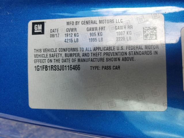 Photo 11 VIN: 1G1FB1RS9J0116466 - CHEVROLET CAMARO 