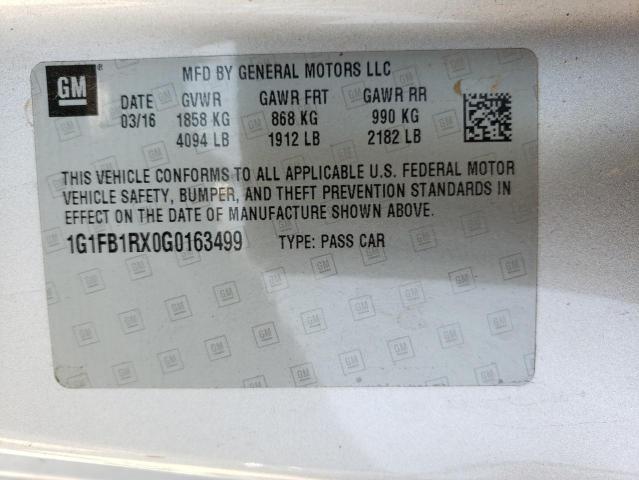 Photo 12 VIN: 1G1FB1RX0G0163499 - CHEVROLET CAMARO 