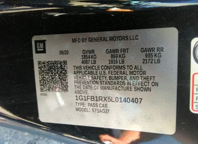 Photo 8 VIN: 1G1FB1RX5L0140407 - CHEVROLET CAMARO 