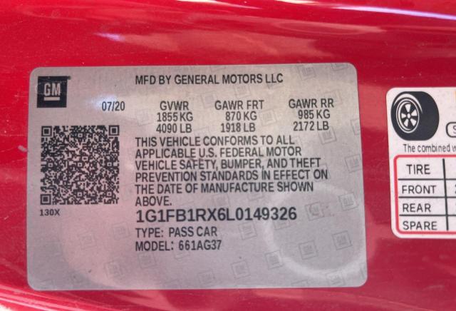 Photo 9 VIN: 1G1FB1RX6L0149326 - CHEVROLET CAMARO LS 