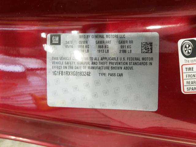 Photo 9 VIN: 1G1FB1RX8G0183242 - CHEVROLET CAMARO LT 