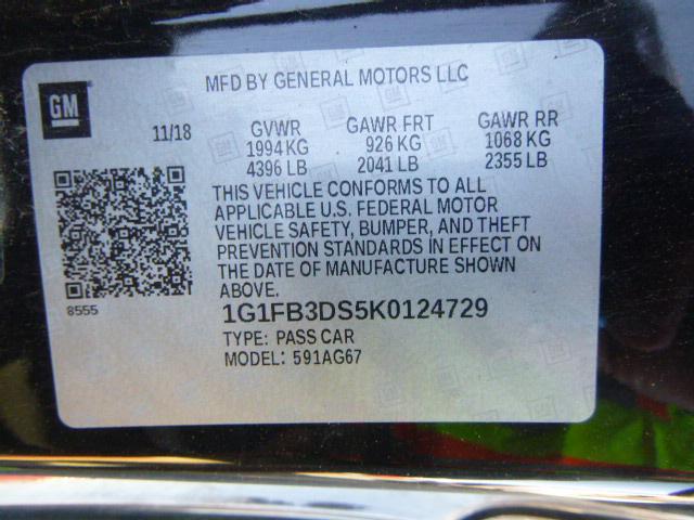 Photo 9 VIN: 1G1FB3DS5K0124729 - CHEVROLET CAMARO V6 