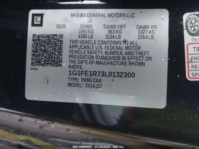 Photo 8 VIN: 1G1FE1R73L0132300 - CHEVROLET CAMARO 