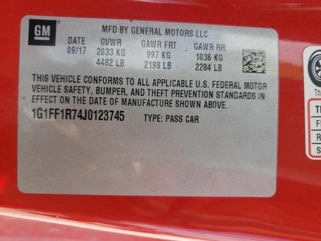 Photo 9 VIN: 1G1FF1R74J0123745 - CHEVROLET CAMARO SS 