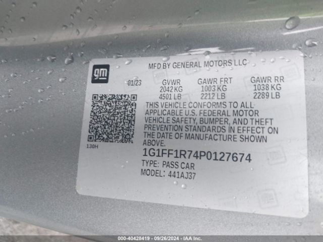 Photo 8 VIN: 1G1FF1R74P0127674 - CHEVROLET CAMARO 