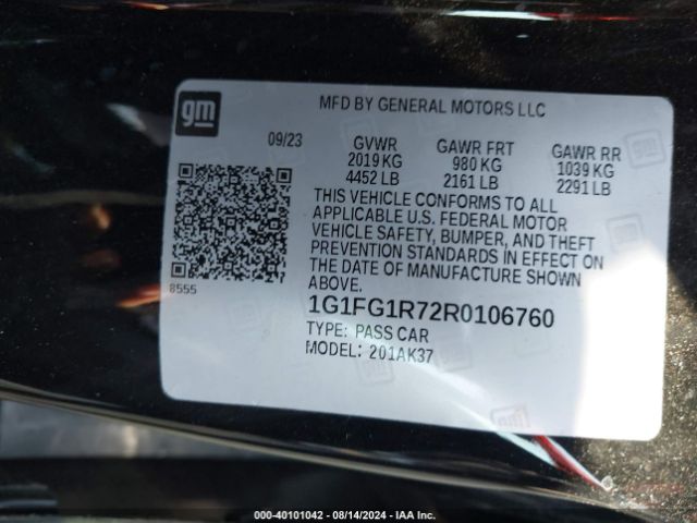 Photo 8 VIN: 1G1FG1R72R0106760 - CHEVROLET CAMARO 