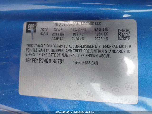 Photo 8 VIN: 1G1FG1R74G0148781 - CHEVROLET CAMARO 