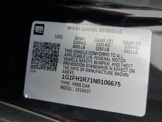 Photo 11 VIN: 1G1FH1R71N0106675 - CHEVROLET CAMARO 