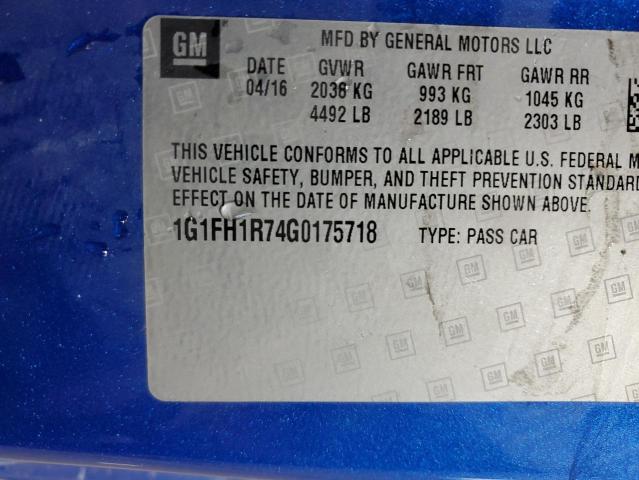 Photo 12 VIN: 1G1FH1R74G0175718 - CHEVROLET CAMARO 