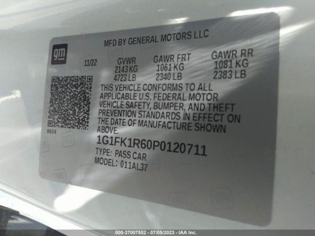 Photo 8 VIN: 1G1FK1R60P0120711 - CHEVROLET CAMARO 