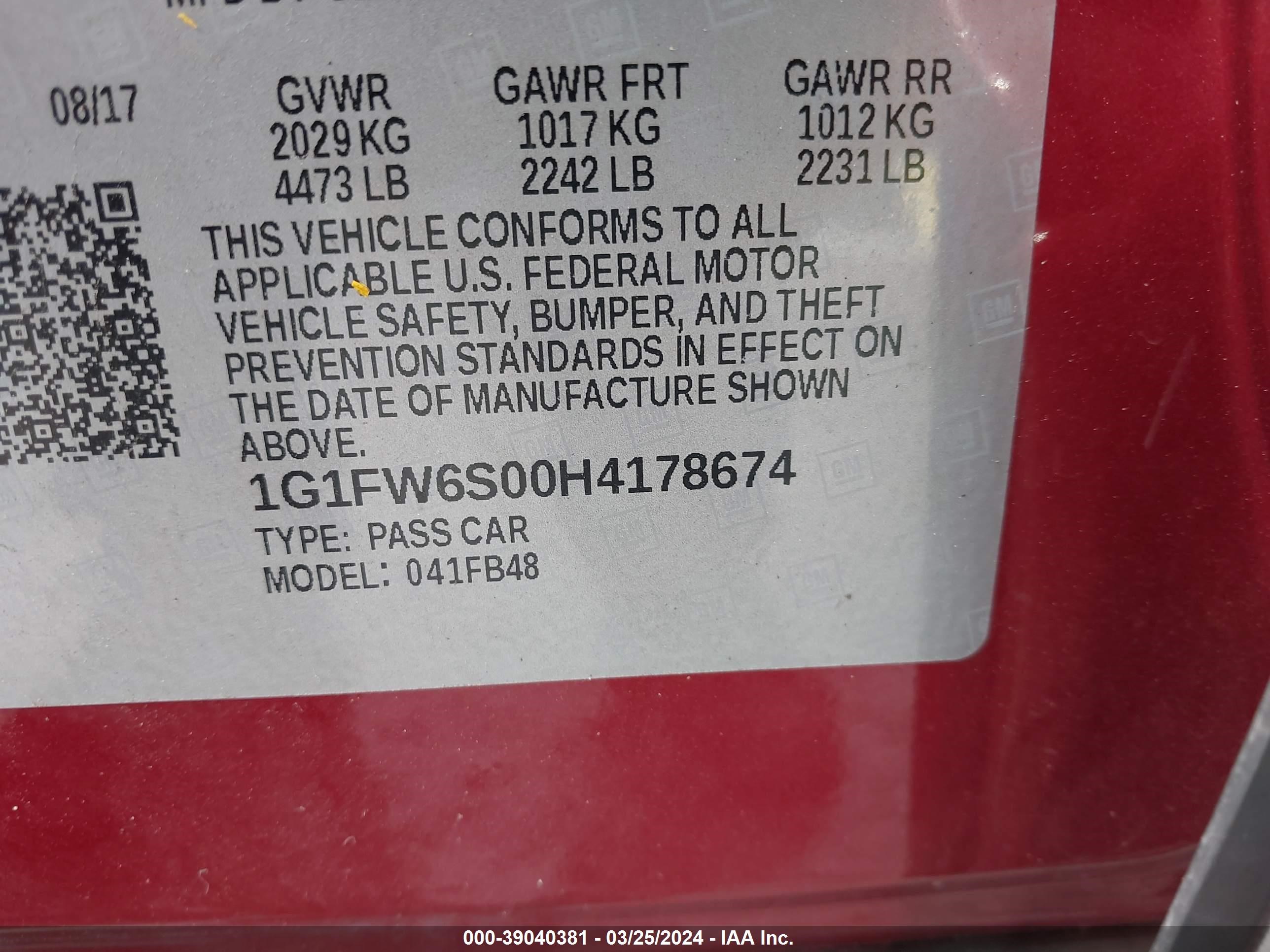 Photo 8 VIN: 1G1FW6S00H4178674 - CHEVROLET BOLT EUV 