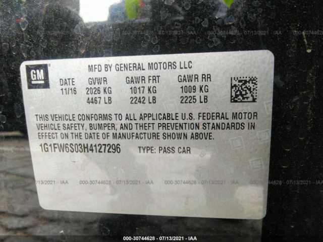 Photo 8 VIN: 1G1FW6S03H4127296 - CHEVROLET BOLT EV 