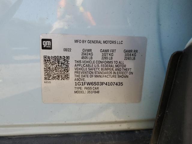 Photo 11 VIN: 1G1FW6S03P4107435 - CHEVROLET BOLT EV 1L 