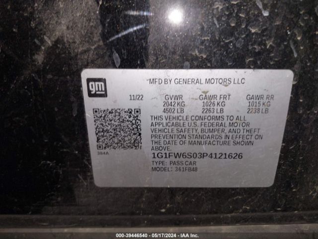 Photo 8 VIN: 1G1FW6S03P4121626 - CHEVROLET BOLT EV 