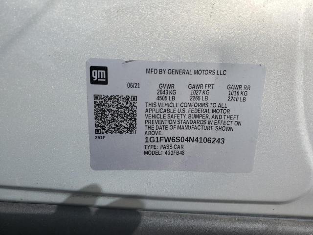 Photo 11 VIN: 1G1FW6S04N4106243 - CHEVROLET BOLT EV 1L 