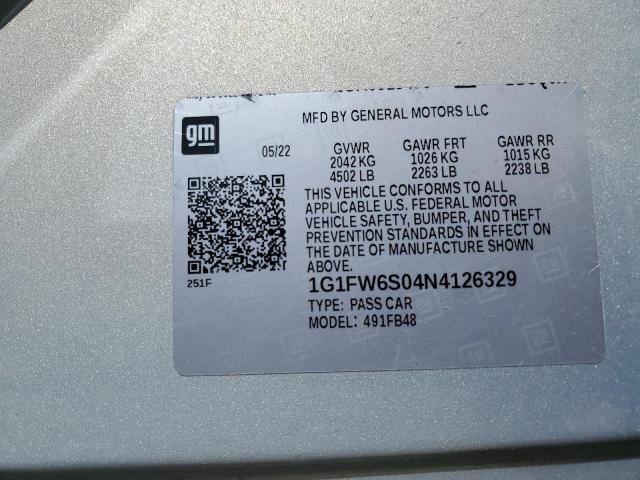 Photo 12 VIN: 1G1FW6S04N4126329 - CHEVROLET BOLT EV 1L 