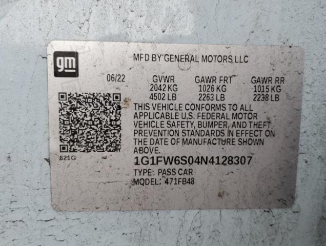 Photo 11 VIN: 1G1FW6S04N4128307 - CHEVROLET BOLT EV 