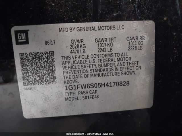 Photo 8 VIN: 1G1FW6S05H4170828 - CHEVROLET BOLT EV 