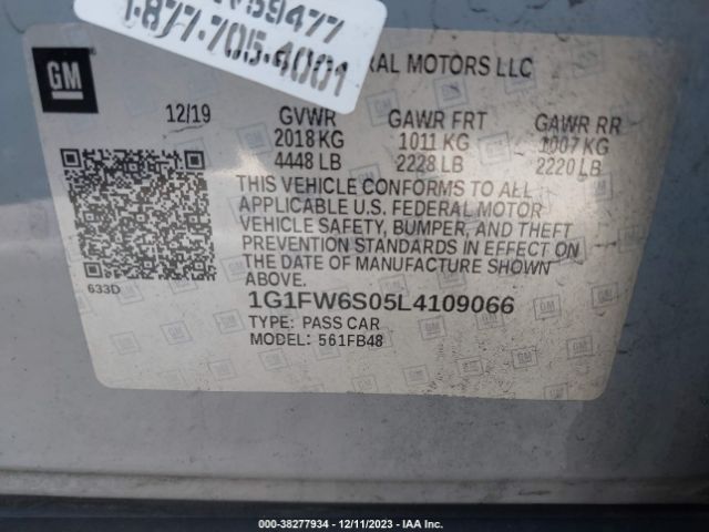 Photo 8 VIN: 1G1FW6S05L4109066 - CHEVROLET BOLT EV 