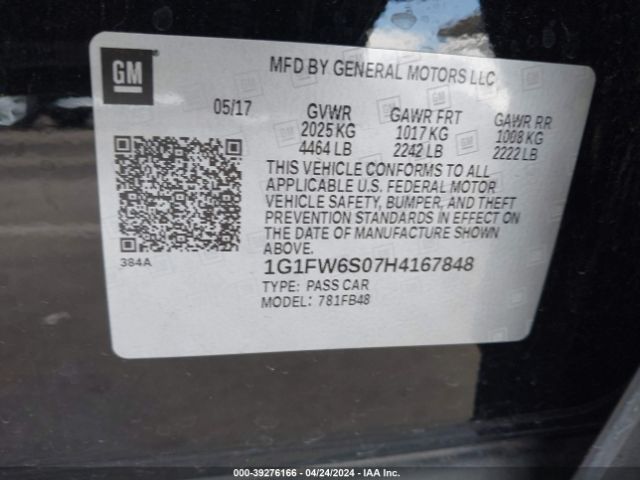 Photo 8 VIN: 1G1FW6S07H4167848 - CHEVROLET BOLT EV 