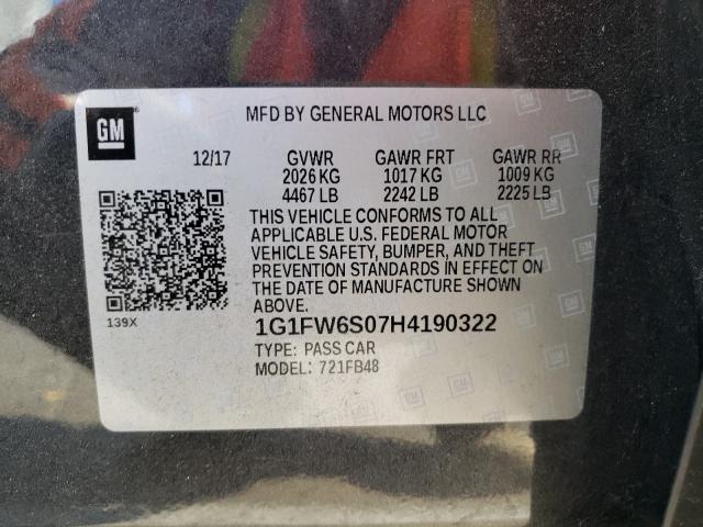 Photo 9 VIN: 1G1FW6S07H4190322 - CHEVROLET BOLT EV 