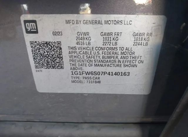 Photo 8 VIN: 1G1FW6S07P4140163 - CHEVROLET BOLT EV 