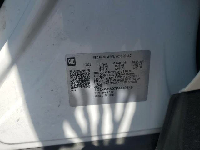 Photo 11 VIN: 1G1FW6S07P4140549 - CHEVROLET BOLT EV 1L 