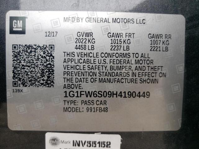 Photo 12 VIN: 1G1FW6S09H4190449 - CHEVROLET BOLT EV LT 