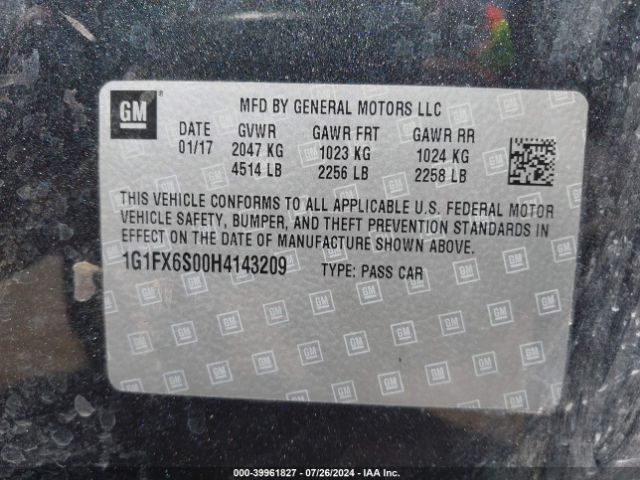 Photo 8 VIN: 1G1FX6S00H4143209 - CHEVROLET BOLT EV 