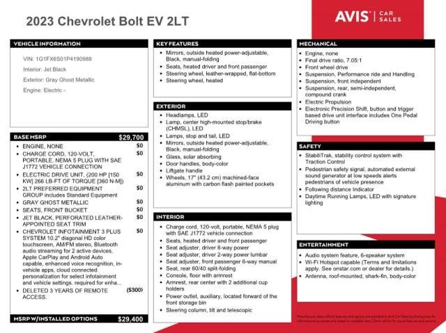 Photo 11 VIN: 1G1FX6S01P4190988 - CHEVROLET BOLT EV 2L 