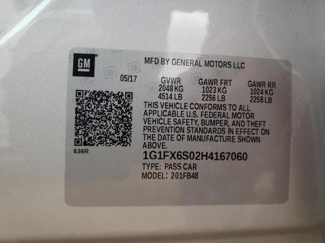 Photo 12 VIN: 1G1FX6S02H4167060 - CHEVROLET BOLT EV PR 