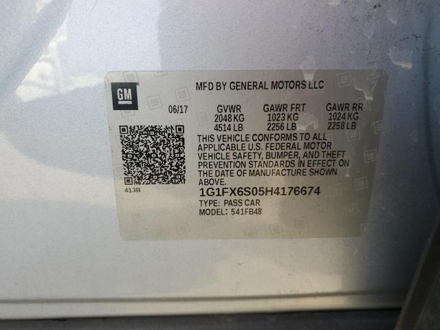 Photo 12 VIN: 1G1FX6S05H4176674 - CHEVROLET BOLT EV PR 