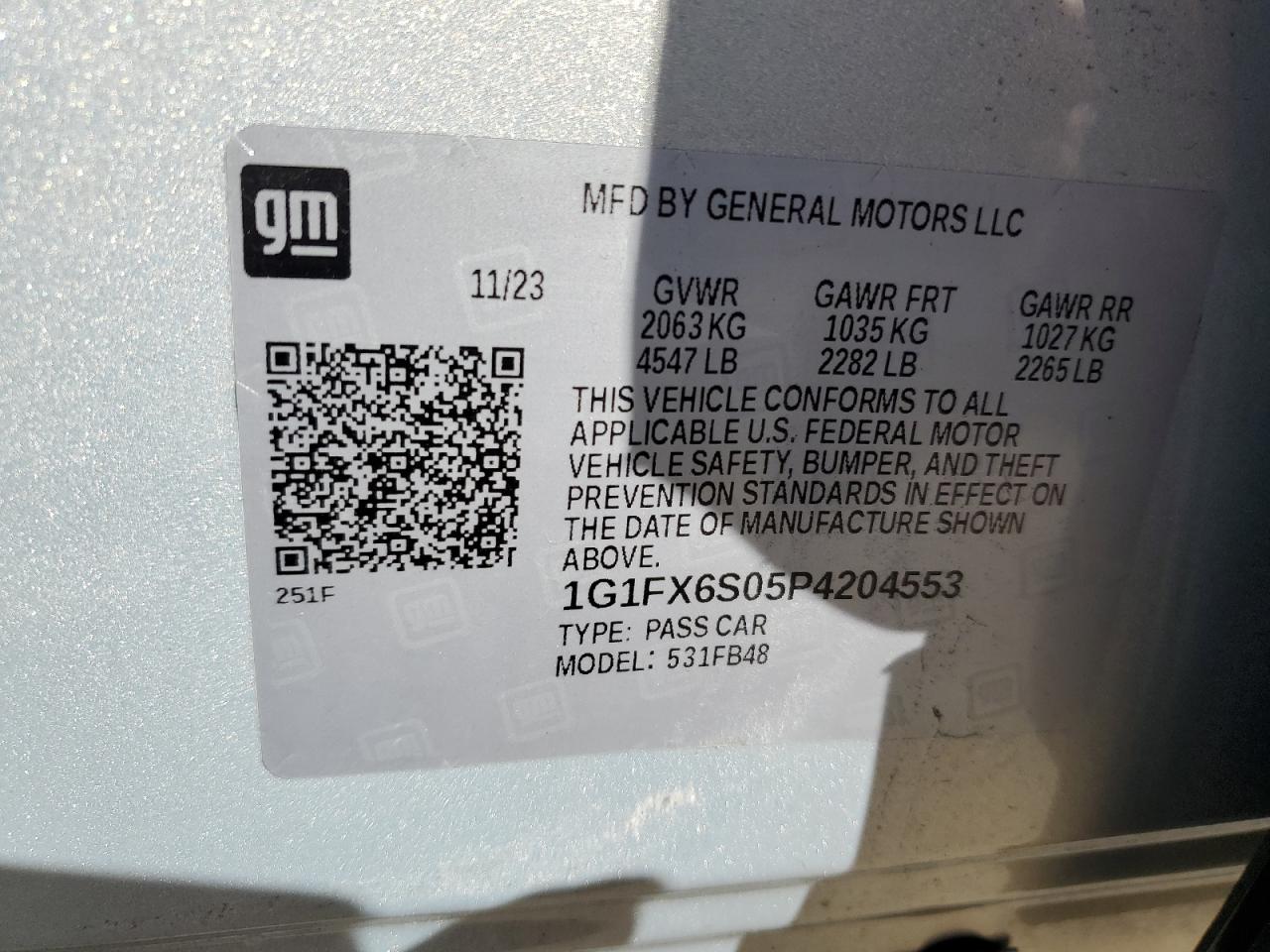 Photo 11 VIN: 1G1FX6S05P4204553 - CHEVROLET BOLT 