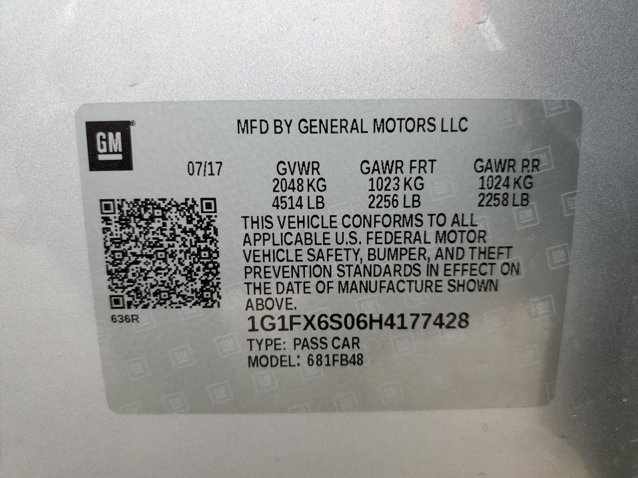 Photo 12 VIN: 1G1FX6S06H4177428 - CHEVROLET BOLT 