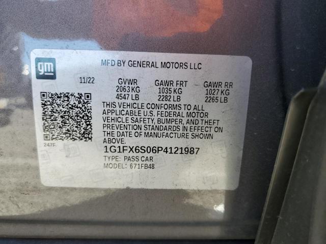 Photo 12 VIN: 1G1FX6S06P4121987 - CHEVROLET BOLT EV 2L 