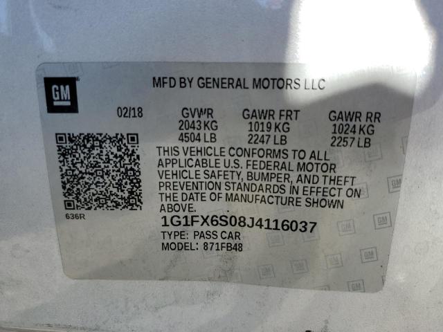 Photo 12 VIN: 1G1FX6S08J4116037 - CHEVROLET BOLT EV PR 