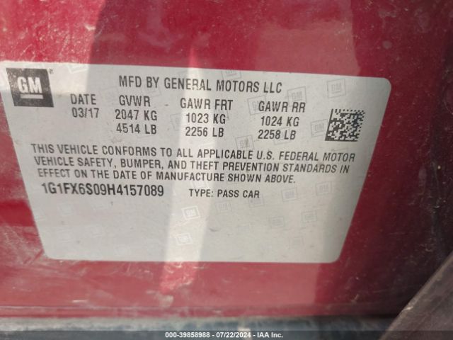 Photo 8 VIN: 1G1FX6S09H4157089 - CHEVROLET BOLT EV 