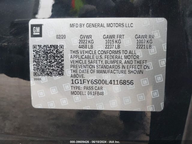 Photo 8 VIN: 1G1FY6S00L4116856 - CHEVROLET BOLT EV 