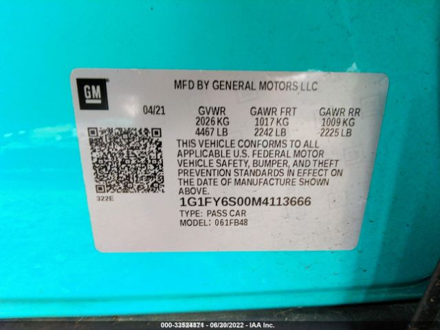 Photo 8 VIN: 1G1FY6S00M4113666 - CHEVROLET BOLT EUV 