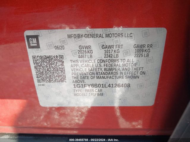 Photo 8 VIN: 1G1FY6S01L4126408 - CHEVROLET BOLT EV 