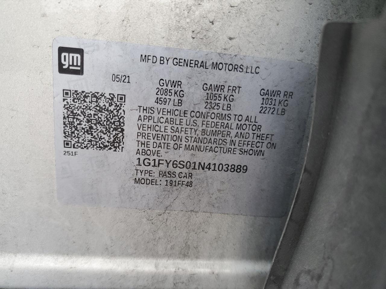 Photo 11 VIN: 1G1FY6S01N4103889 - CHEVROLET BOLT EUV 