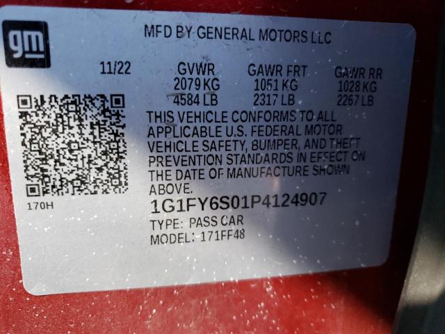 Photo 12 VIN: 1G1FY6S01P4124907 - CHEVROLET BOLT 