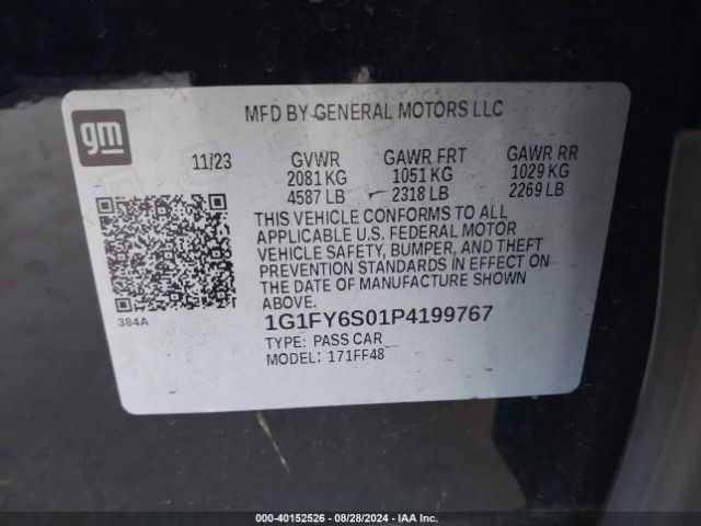 Photo 8 VIN: 1G1FY6S01P4199767 - CHEVROLET BOLT EUV 