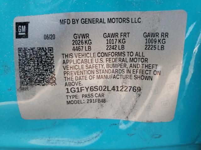 Photo 11 VIN: 1G1FY6S02L4122769 - CHEVROLET BOLT EV LT 