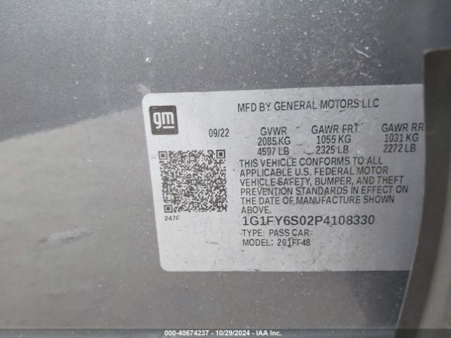 Photo 8 VIN: 1G1FY6S02P4108330 - CHEVROLET BOLT EUV 