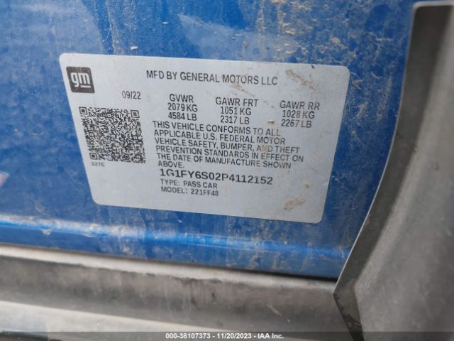 Photo 8 VIN: 1G1FY6S02P4112152 - CHEVROLET BOLT 