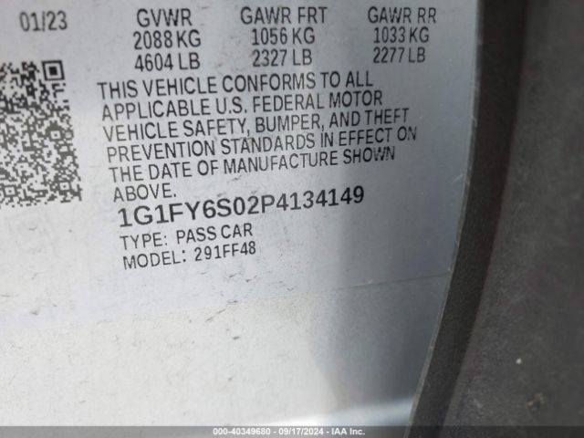 Photo 8 VIN: 1G1FY6S02P4134149 - CHEVROLET BOLT EUV 