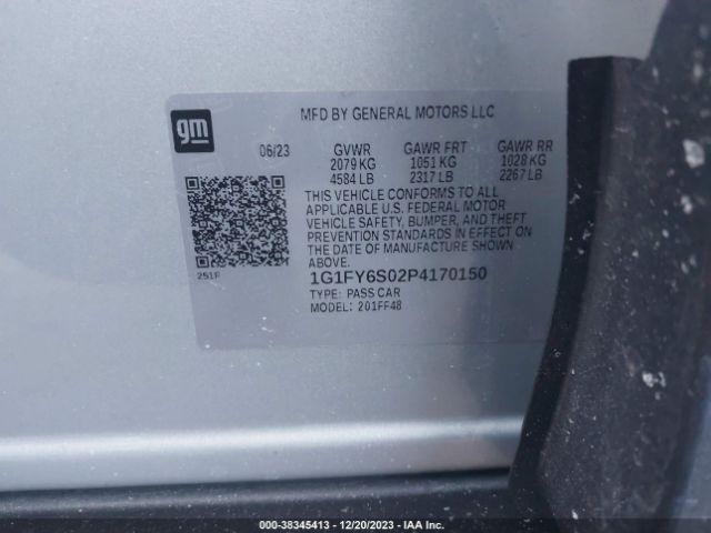 Photo 8 VIN: 1G1FY6S02P4170150 - CHEVROLET BOLT EUV 