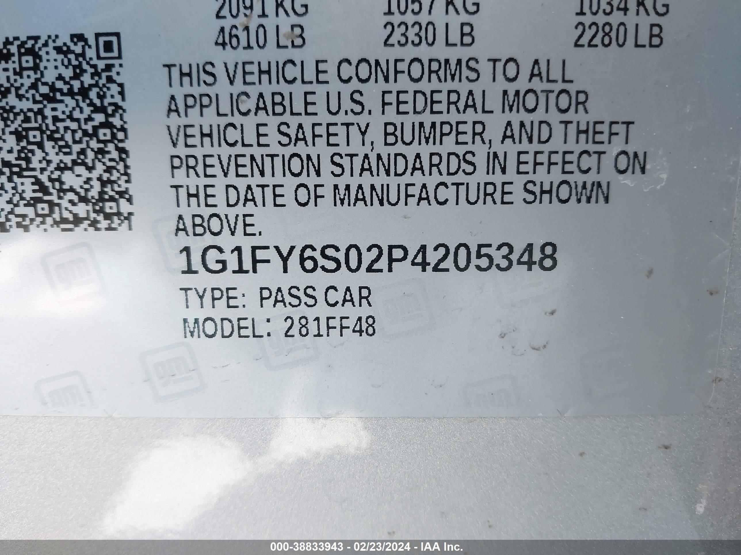 Photo 8 VIN: 1G1FY6S02P4205348 - CHEVROLET BOLT EUV 