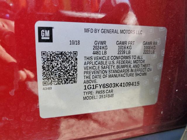 Photo 11 VIN: 1G1FY6S03K4109415 - CHEVROLET BOLT EV LT 